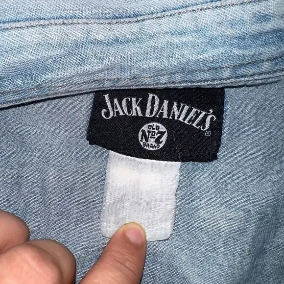 Rare Vintage 90s wrangler x jack Daniel's cropped women's denim jacket - Picture 7 of 9